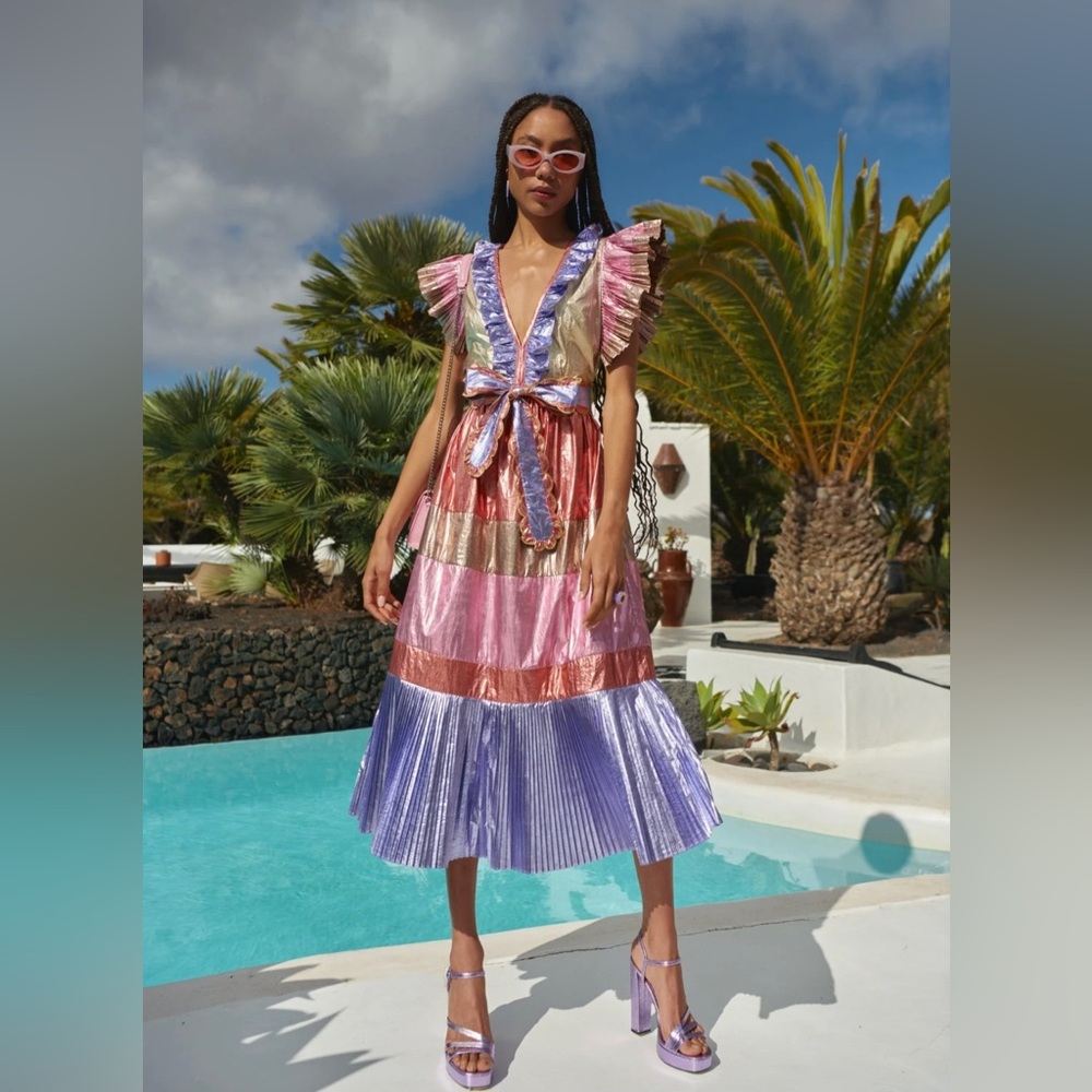 Celia B, X-Small, New With Tags! Purples, gold, pink!